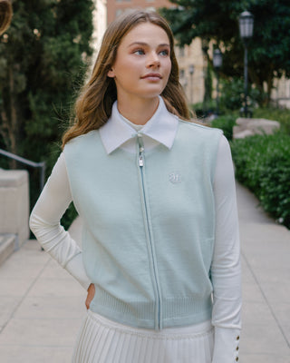 Wool ZipUp windproof vest (Mint)