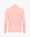 Turtleneck Double Collar Knit Top - Pink
