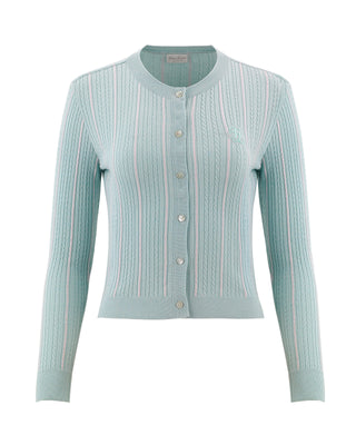 Fair Liar Multi Color Cable cardigan (Mint)