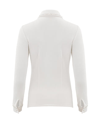 Tweed color scheme collar T Shirt (Cream)