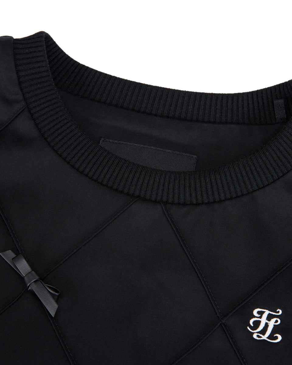 Ribbon Detailed Windproof Vest - Black – Fairliar USA