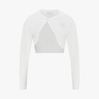 Pearl Logo Bolero Cardigan (Ivory)