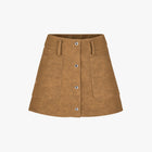 Suede Bonded Skirt (Brown)