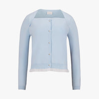 Lace Crop Cardigan (Blue)