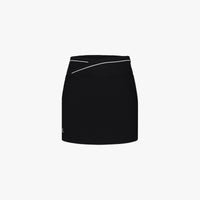 Contrast Piping Slim Fit Skirt (Black)