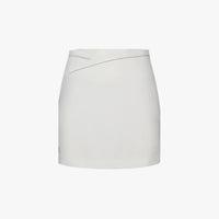 Contrast Piping Slim Fit Skirt (Ivory)