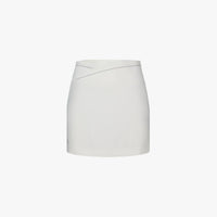 Contrast Piping Slim Fit Skirt (Ivory)
