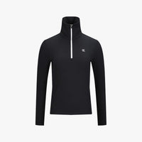 Half Zip-Up T-Shirt (Black)