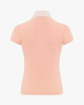 Collar Point Cap Cuff Sleeve T-Shirt - Pink