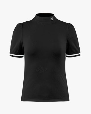 Ferrara Jacquard Turtleneck T Shirt (Black)