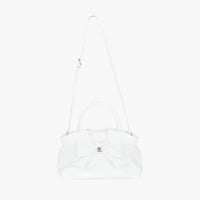 Ruffle Ribbon Tote Bag (White)