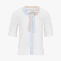 Back Punched Summer Cardigan (White)