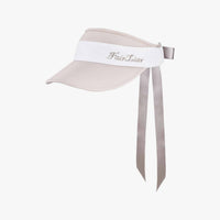 Contrasted Color Ribbon Visor (Beige)