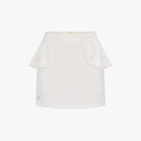 Lace Trim Flap Skirt (White)