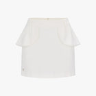 Lace Trim Flap Skirt (White)