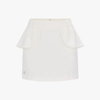 Lace Trim Flap Skirt (White)