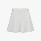 Mesh Double Flare Skirt (White)