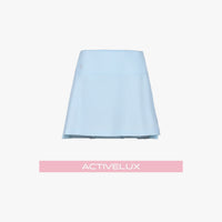 Rib Back Pleated Skirt (Blue)