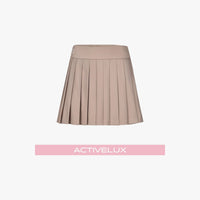 High-waisted Jersey Pleated Skirt (Cocoa)