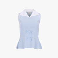 Ribbon Point Sleeveless Knit (Blue)
