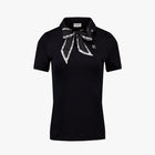 Scarf Set V-neck T-shirt (Black)