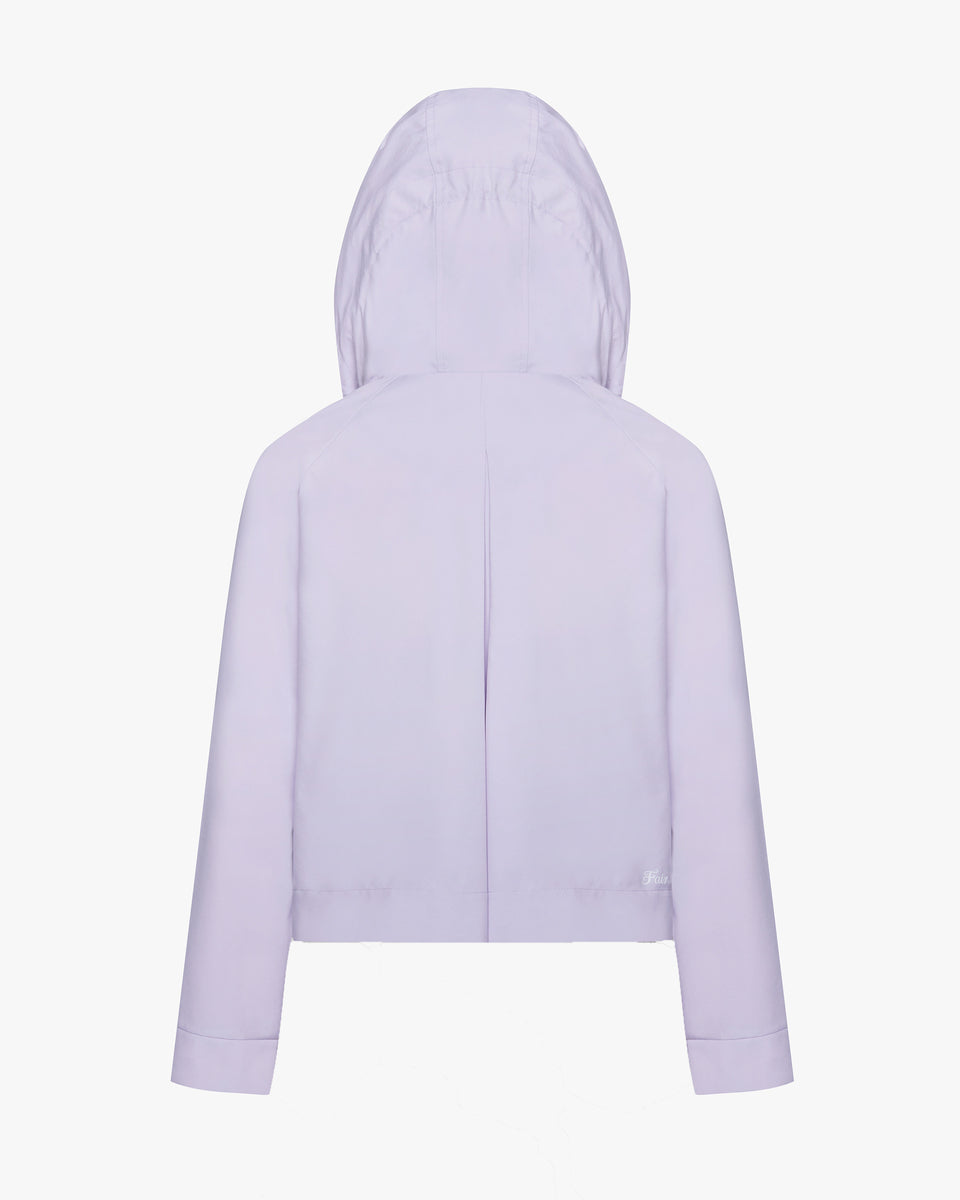 Hooded Crop Rain Jacket Lavender Fairliar USA