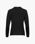 Wave Collar Knit Sweater - Black