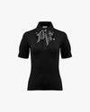 Gingham Scarf Set T-Shirt - Black