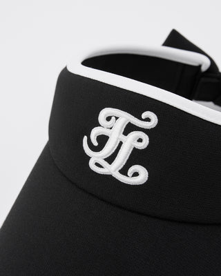 Color Contrast Combination Back Ribbon Visor (Black)