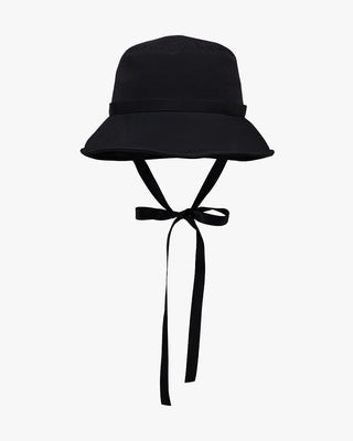 Crystal Embellished Ribbon Bucket Hat (Black)
