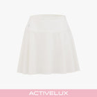 High waist jersey flared skirt (White)