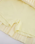 Pique pleated skirt - Yellow