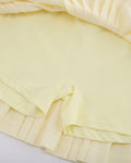 Pique pleated skirt - Yellow