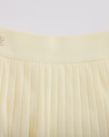 Pique pleated skirt - Yellow