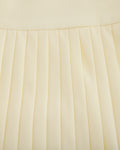 Pique pleated skirt - Yellow