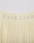 Pique pleated skirt - Yellow