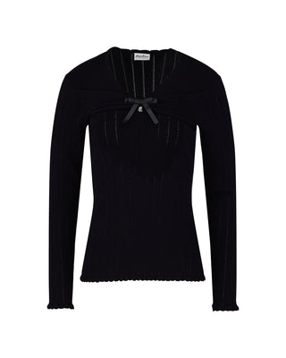 Ribbon Shirring Knit (Black)