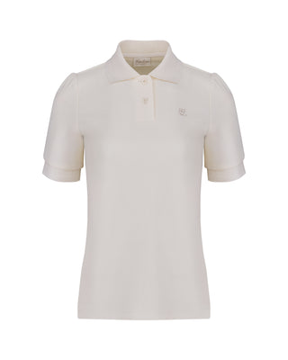 Puff Sleeve Collar T Shirt (Cream)