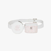Tweed Twin Hip Bag (Coral)