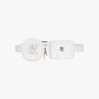 Tweed Twin Hip Bag (White)