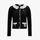 Crochet Collar Cardigan (Black)