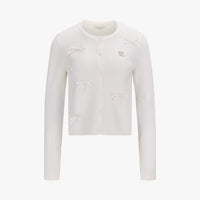 Shushu Ribbon Cardigan (White)