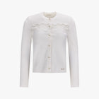 Lace Scallop Cardigan (White)