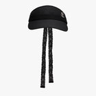 Lace Scallop Ribbon visor (Black)