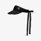 Lace Scallop Ribbon visor (Black)