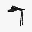 Lace Scallop Ribbon visor (Black)
