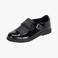 Quilted Buckle Loafers (Black)