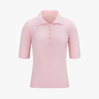 Ribbed Quarter Sleeve Knit (Coral)