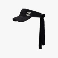 Angora ribbon visor (Black)