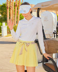 Scarf Set Pleated Skirt - Lemon